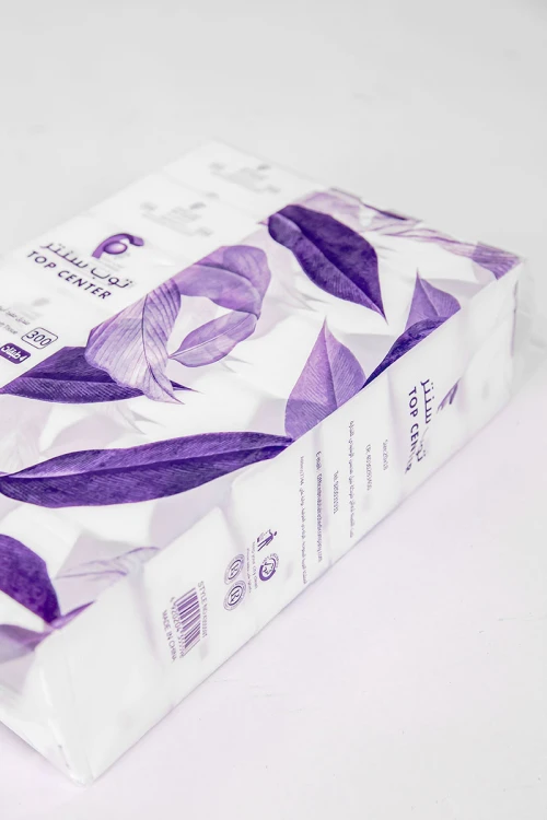 مناديل توب سنتر أبيض ناعم 6 علب 300 منديل مفرد