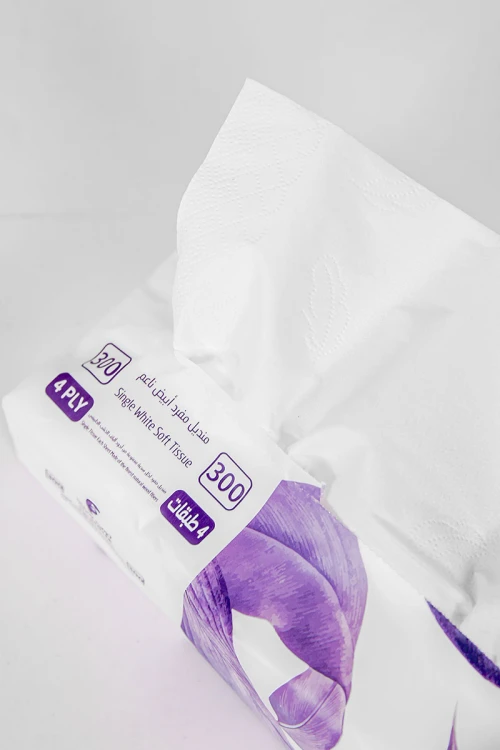 مناديل توب سنتر أبيض ناعم 3 علب 300 منديل مفرد