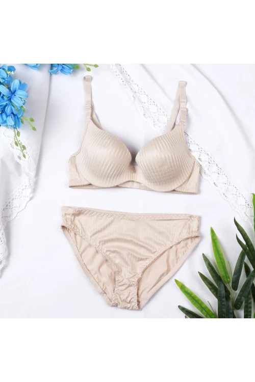 طقم ملابس داخلية بازر الملمس - قطعتين