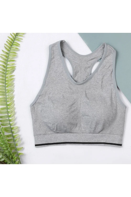 صدرية سبورت سادة بحمالات عريضة