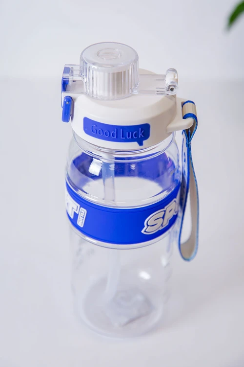 زمزمية مدرسية متعددة الألوان مشروب بارد بلاستيك شفاف