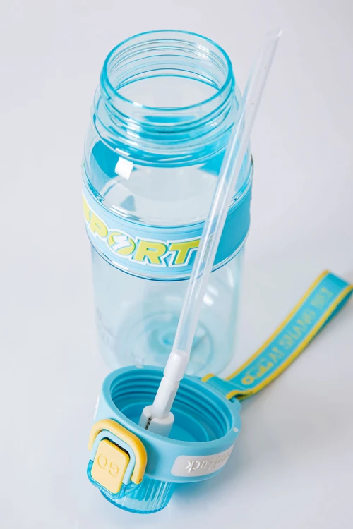 زمزمية مدرسية متعددة الألوان مشروب بارد بلاستيك شفاف