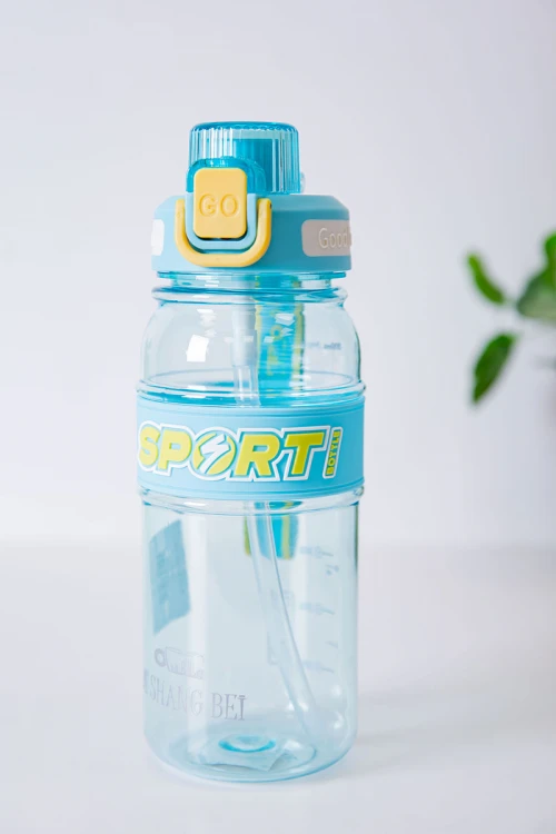 زمزمية مدرسية متعددة الألوان مشروب بارد بلاستيك شفاف