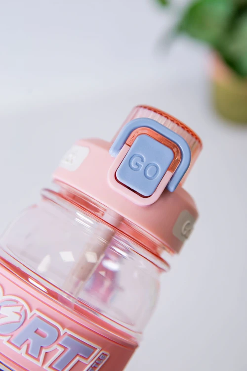 زمزمية مدرسية متعددة الألوان مشروب بارد بلاستيك شفاف