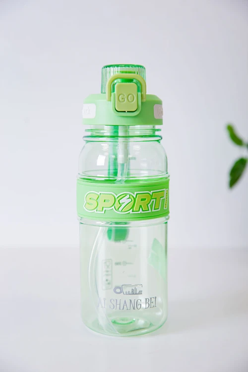 زمزمية مدرسية متعددة الألوان مشروب بارد بلاستيك شفاف