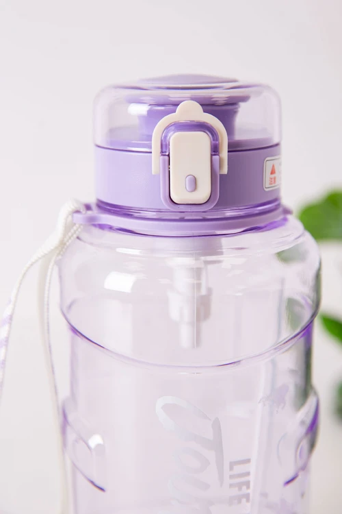 زمزمية مدرسية متعددة الألوان مشروب بارد بلاستيك شفاف