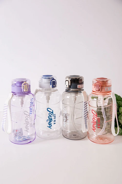 زمزمية مدرسية متعددة الألوان مشروب بارد بلاستيك شفاف