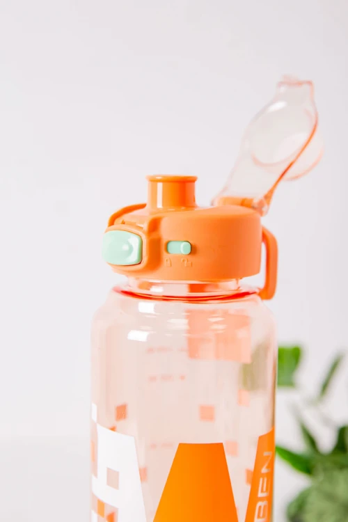 زمزمية مدرسية متعددة الألوان مشروب بارد بلاستيك شفاف