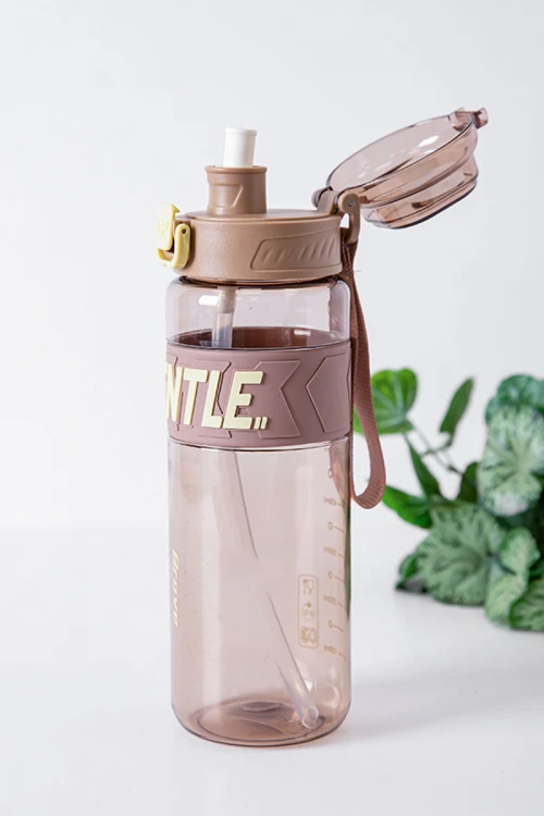 زمزمية مدرسية متعددة الألوان مشروب بارد بلاستيك شفاف