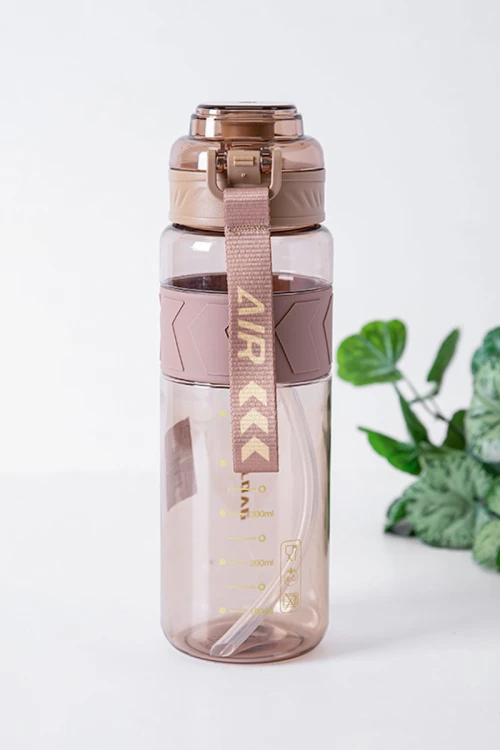 زمزمية مدرسية متعددة الألوان مشروب بارد بلاستيك شفاف