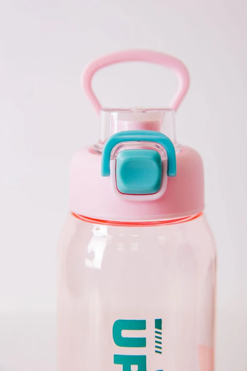 زمزمية مدرسية متعددة الألوان مشروب بارد بلاستيك شفاف