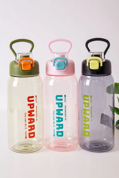 زمزمية مدرسية متعددة الألوان مشروب بارد بلاستيك شفاف