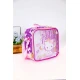 شنطة طعام بناتي مزيج من اللون الوردي و الموف مزينة بشخصية لولو كاتي الكرتونية