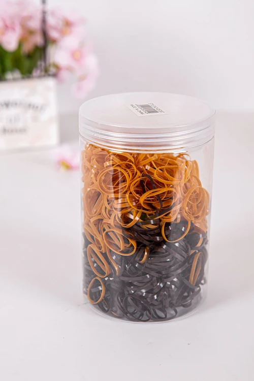 ربطات شعر مطاطية صغيرة لون بني فاتح عسلي و بني غامق