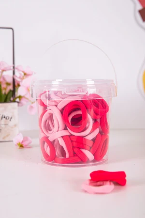 ربطات شعر قماشية لون وردي فاتح و وردي غامق 