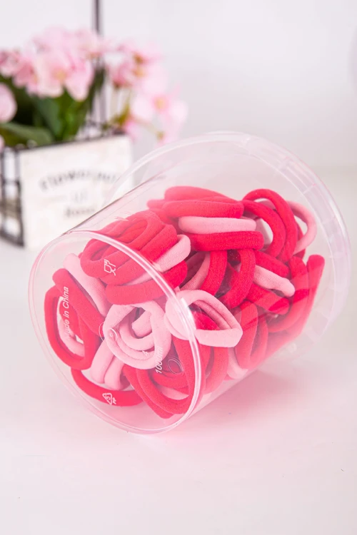 ربطات شعر قماشية لون وردي فاتح و وردي غامق