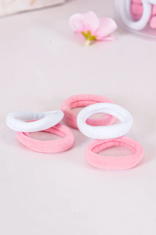 ربطات شعر قماشية لون وردي فاتح و وردي غامق