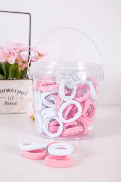 ربطات شعر قماشية لون وردي فاتح و وردي غامق