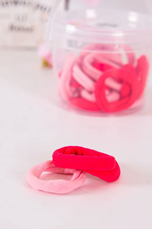 ربطات شعر قماشية لون وردي فاتح و وردي غامق