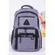 شنطة ظهر مدرسية ولادي لون رصاصي بجيوب متعددة