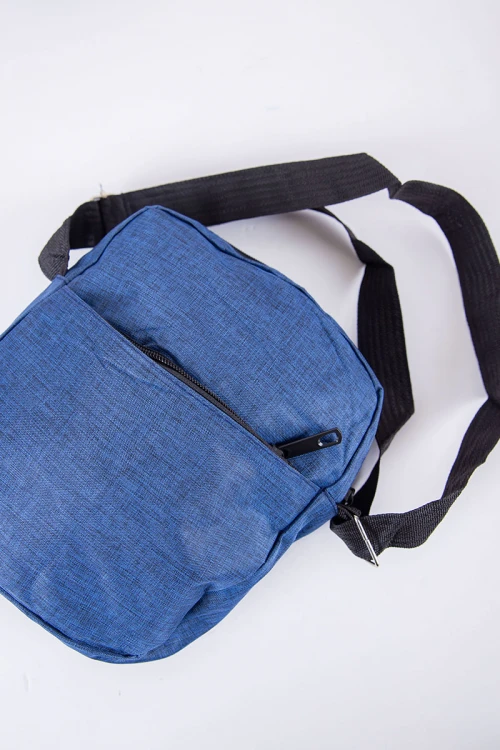 طقم شنط مدرسية 3 قطع لون أسود و أزرق بجيوب متعددة