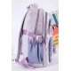 شنطة ظهر مدرسية متعددة الألوان بجيوب متعددة مع محفظة دائرية