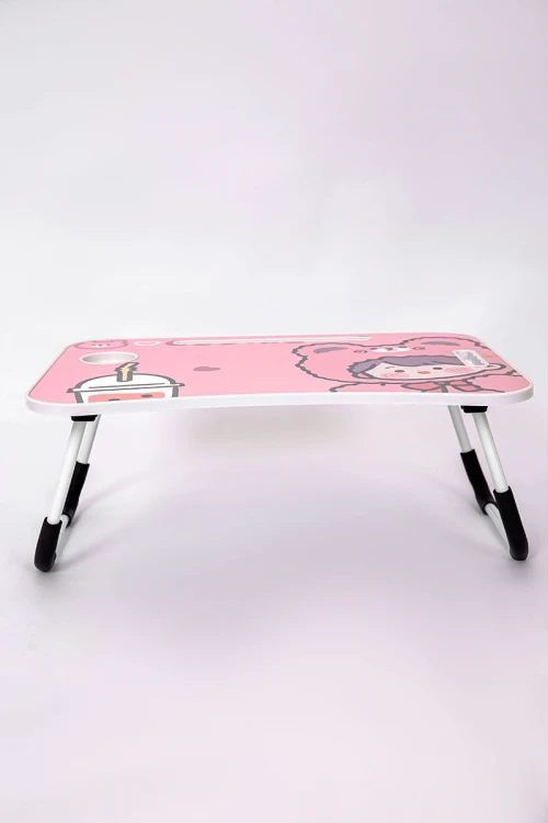 طاولة مدرسية متعددة الألوان مزينة برسومات كرتونية قابلة للطي