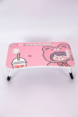 طاولة مدرسية متعددة الألوان مزينة برسومات كرتونية قابلة للطي