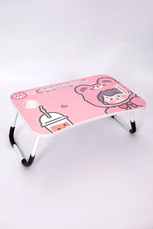 طاولة مدرسية متعددة الألوان مزينة برسومات كرتونية قابلة للطي