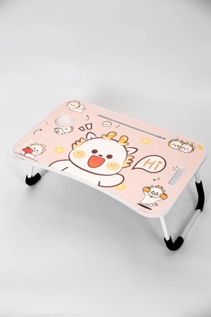 طاولة مدرسية متعددة الألوان مزينة برسومات كرتونية قابلة للطي