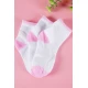 جوارب بناتي لون أبيض و وردي 3 حبات