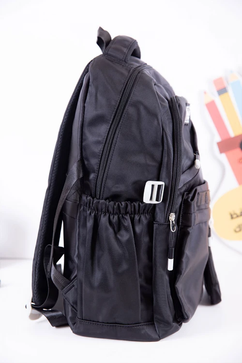 شنطة ظهر مدرسية متعددة الألوان بجيوب متعددة مع محفظة صغيرة