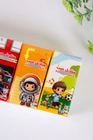 مناديل أطفال ولادي مزينة برسومات كرتونية 10 حبات