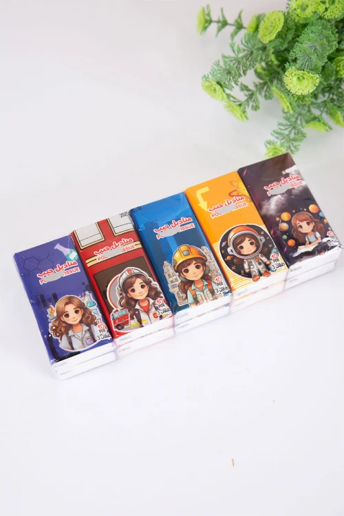 مناديل أطفال ولادي مزينة برسومات كرتونية 10 حبات