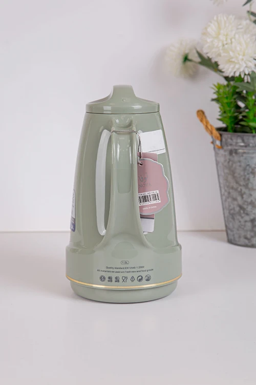 ترمس للقهوة أو الشاي لون تفاحي حافظ للحرارة و البرودة بسعة 1 لتر