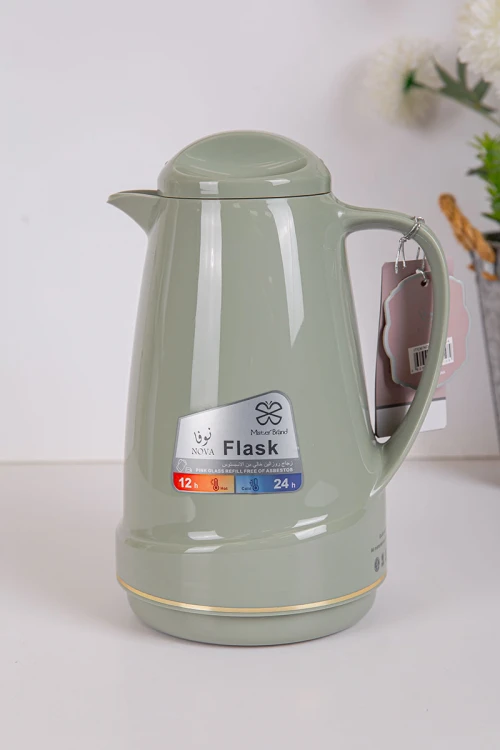 ترمس للقهوة أو الشاي لون تفاحي حافظ للحرارة و البرودة بسعة 1 لتر