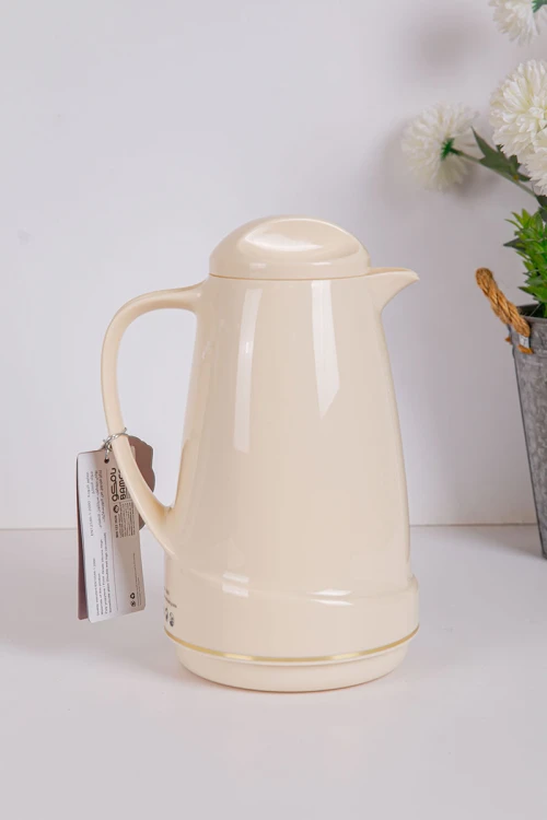 ترمس للقهوة أو الشاي لون سكري حافظ للحرارة و البرودة بسعة 1 لتر