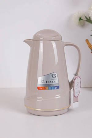 ترمس للقهوة أو الشاي لون لحمي حافظ للحرارة و البرودة بسعة 1 لتر