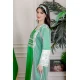 جلابية-نسائية-قطعتين-لليوم-الوطني-لون-أخضر-و-أبيض-تل-مزين-بتطريز