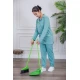 بيجامة عاملة قطعتين مبطنة متعددة الألوان بلوزة بياقة مطوية و بجيوب و أزرار من الأمام مع بنطلون طويل
