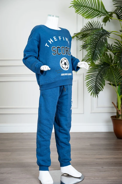 طقم-قطعتين-ولادي-شتوي-لون-أزرق-مزين-بكتابات-و-رسومات