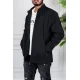 جاكيت رجالي لون أسود ياقة عالية بسحاب من الأمام و جيوب و بأكمام طويلة