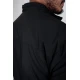 جاكيت رجالي لون أسود ياقة عالية بسحاب من الأمام و جيوب و بأكمام طويلة