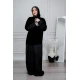 عباية شتوية سوداء من المخمل مع طرحة  أناقة فاخرة ولمسة أنثوية راقية