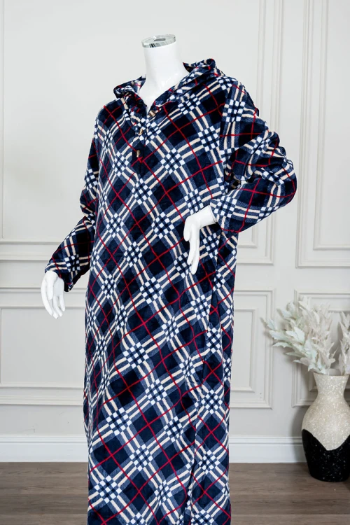 قميص-نسائي-طويل-شتوي-متعدد-الألوان-مع-تداخلات-بأشكال-