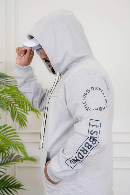 طقم-رجالي-شتوي-قطعتين-لون-رمادي-فاتح-ببلوفر-هودي-قبعة-متصلة