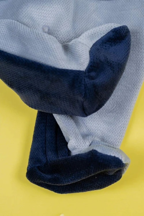 بربتوز-أطفال-لون-رمادي-و-كحلي-بياقة-مطوية-