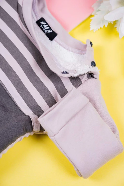 بربتوز-أطفال-شتوي-مبطن-لون-رمادي-غامق-و-اوف-وايت-