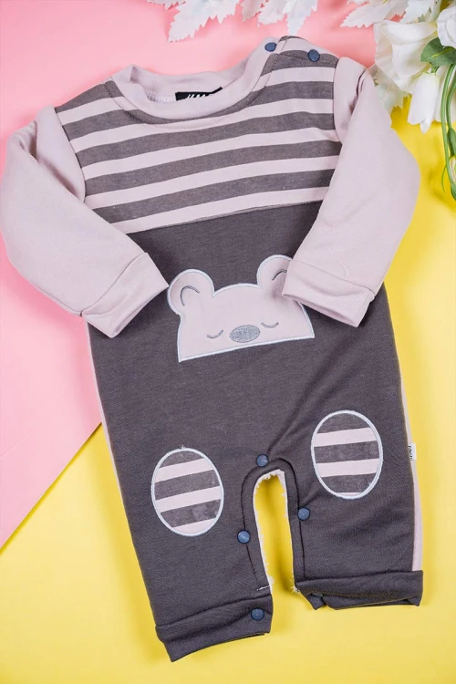 بربتوز-أطفال-شتوي-مبطن-لون-رمادي-غامق-و-اوف-وايت-