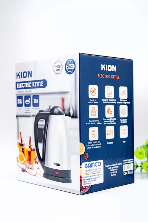 غلاية ماء كهربائية ستيل 2.5 لتر 2200 واط